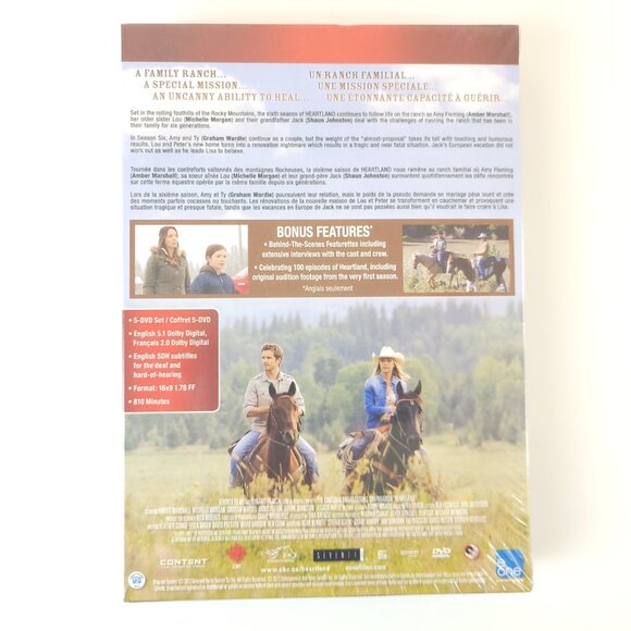 Heartland Season 6 DVD 2013 5 Disc Set Canadian Edition New Sealed - Picture 3 of 10